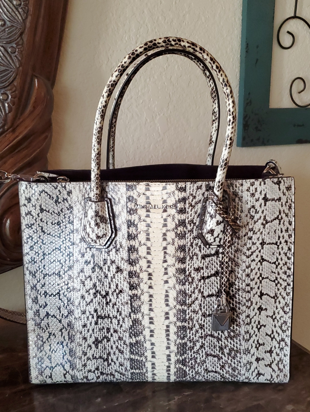 Like NEW Michael Kors Real Snakeskin Mercer Tote